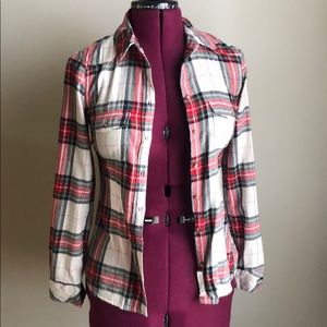 Flannel plaid botton down